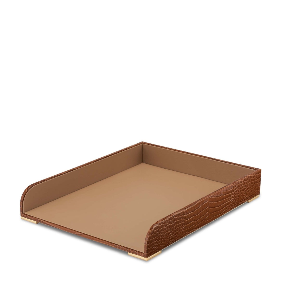 Classic Croc Leather Paper Tray