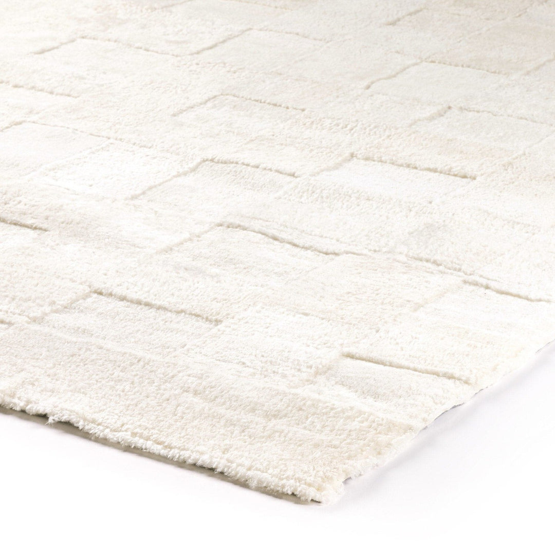 Quilted Shearling Rug - Cream Shorn Sheepskin