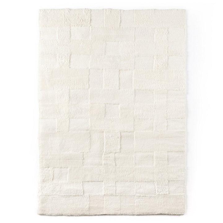 Quilted Shearling Rug - Cream Shorn Sheepskin