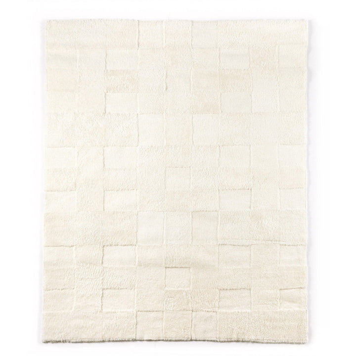 Quilted Shearling Rug - Cream Shorn Sheepskin