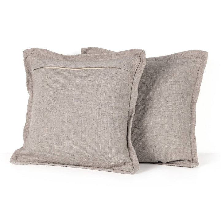 Sierra Outdoor Pillow - Dove Taupe Faux Linen - Cover Only