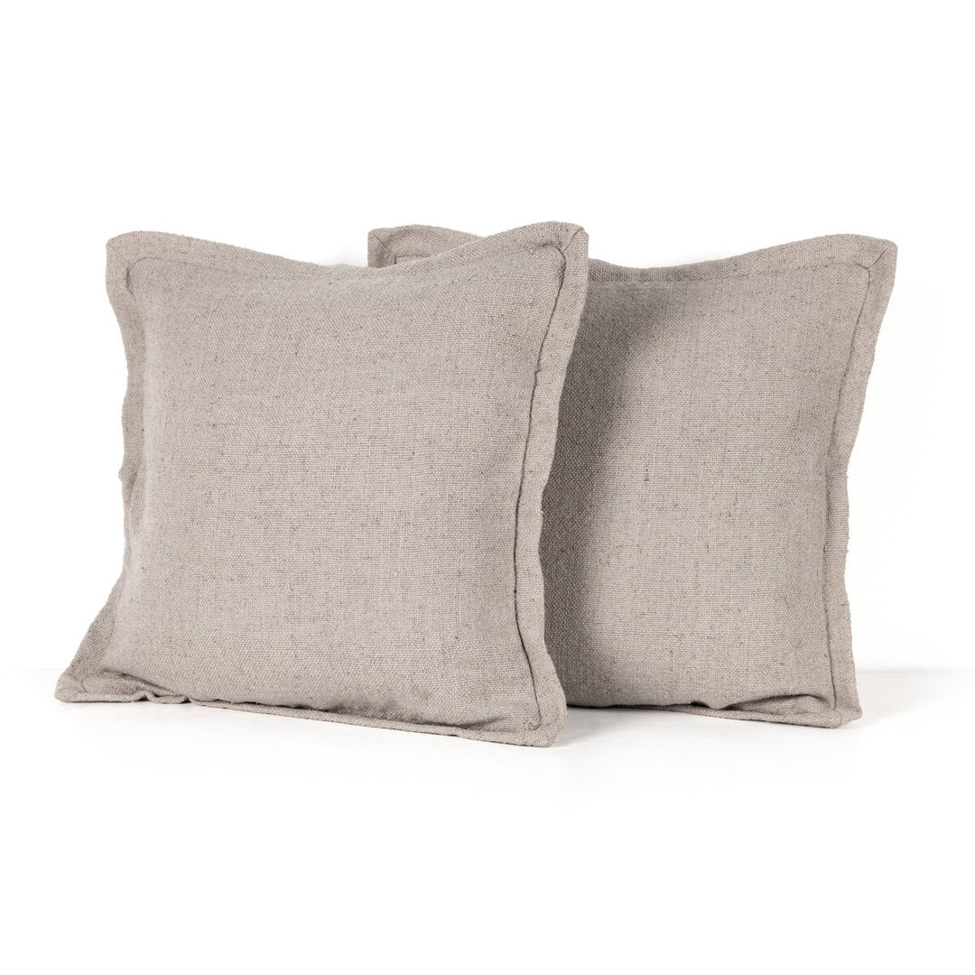 Sierra Outdoor Pillow - Dove Taupe Faux Linen - Cover Only