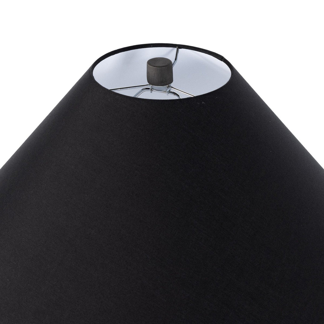 Mika Table Lamp - Textured Matte Black Porcelain Ceramic