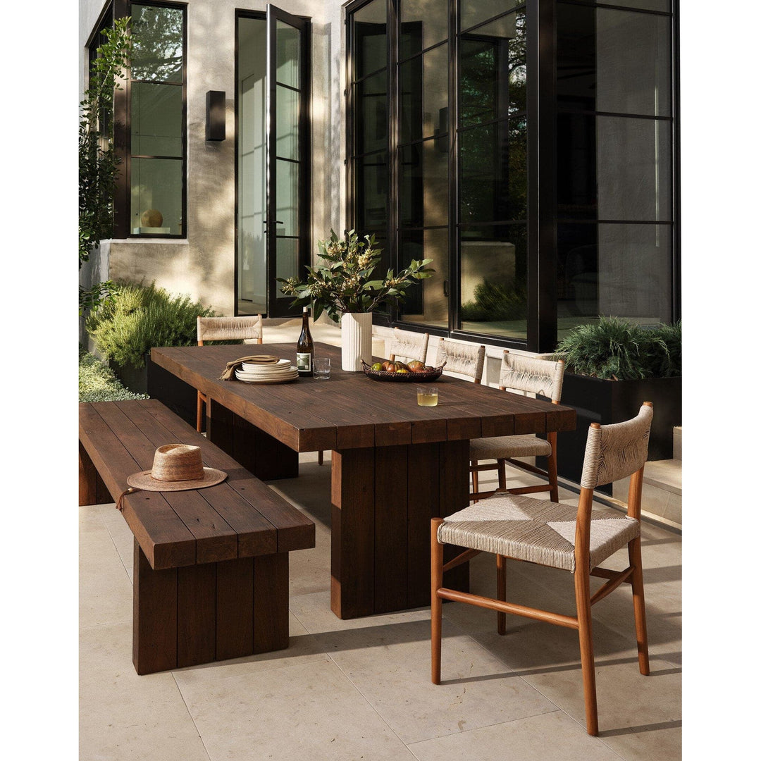 Elwood Outdoor Dining Table - Stained Heritage Brown-FSC