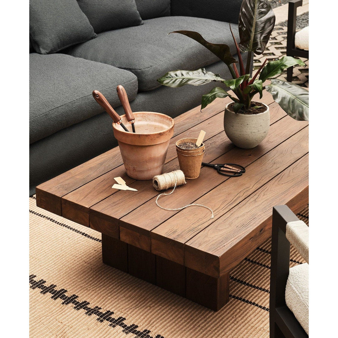 Elwood Outdoor Coffee Table - Stained Heritage Brown-FSC