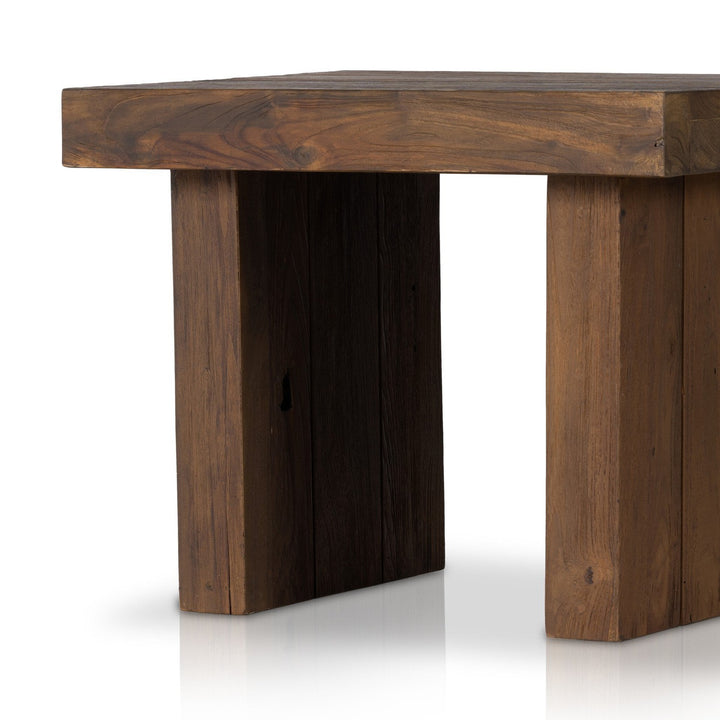 Elwood Outdoor End Table - Stained Heritage Brown-FSC