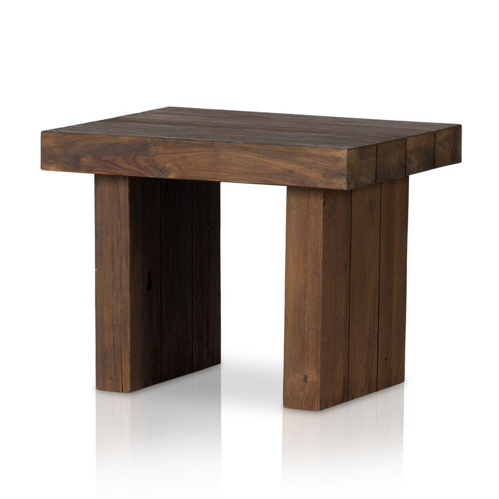 Elwood Outdoor End Table - Stained Heritage Brown-FSC