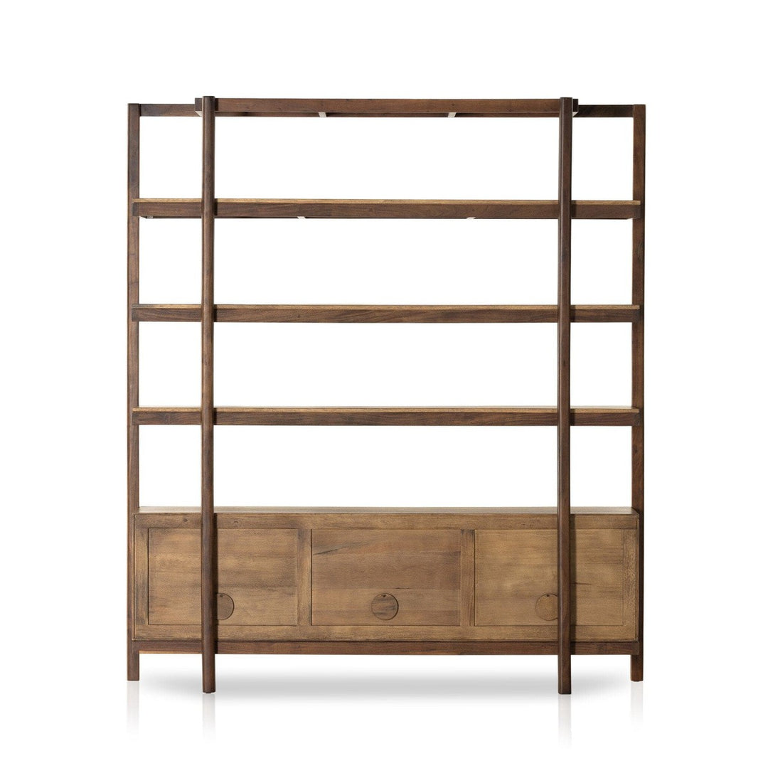 Remi Wide Bookcase - Toasted Acacia