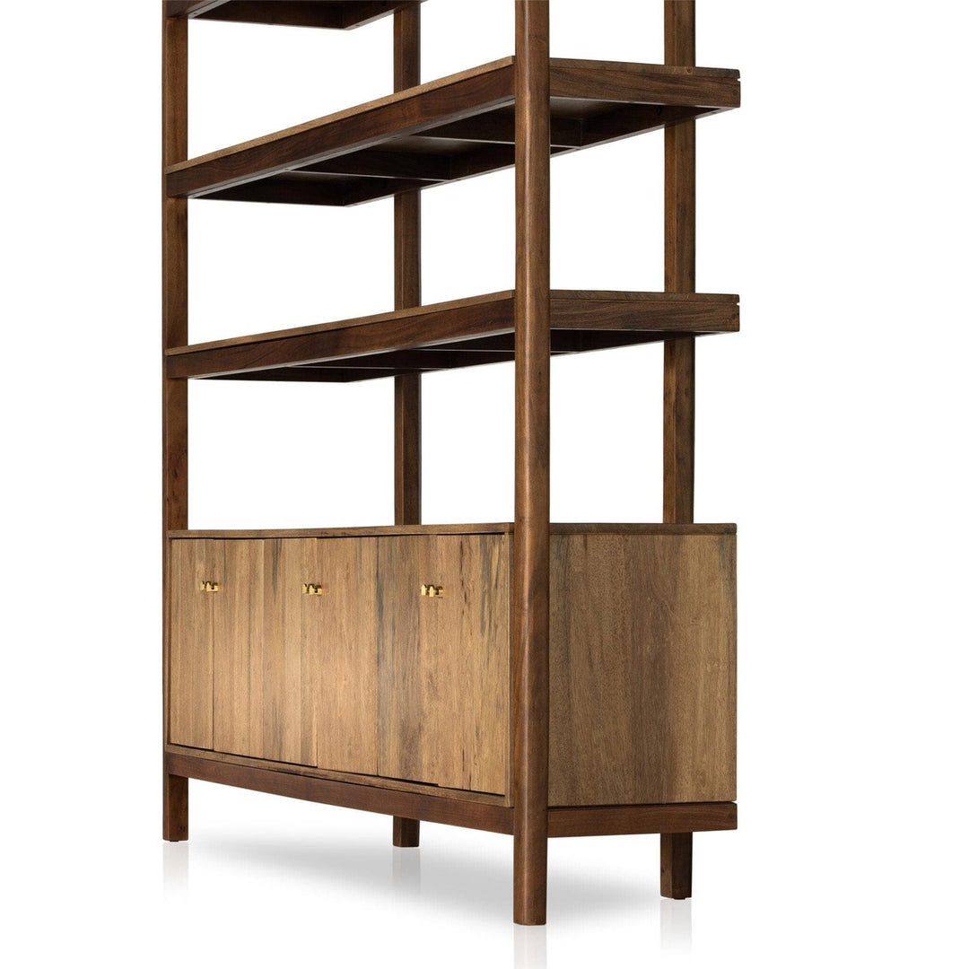 Remi Wide Bookcase - Toasted Acacia