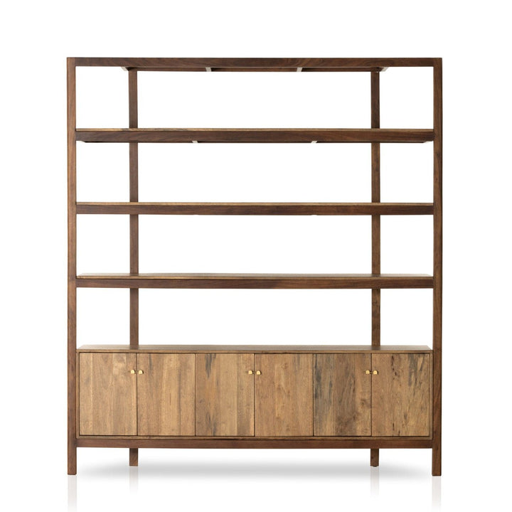 Remi Wide Bookcase - Toasted Acacia