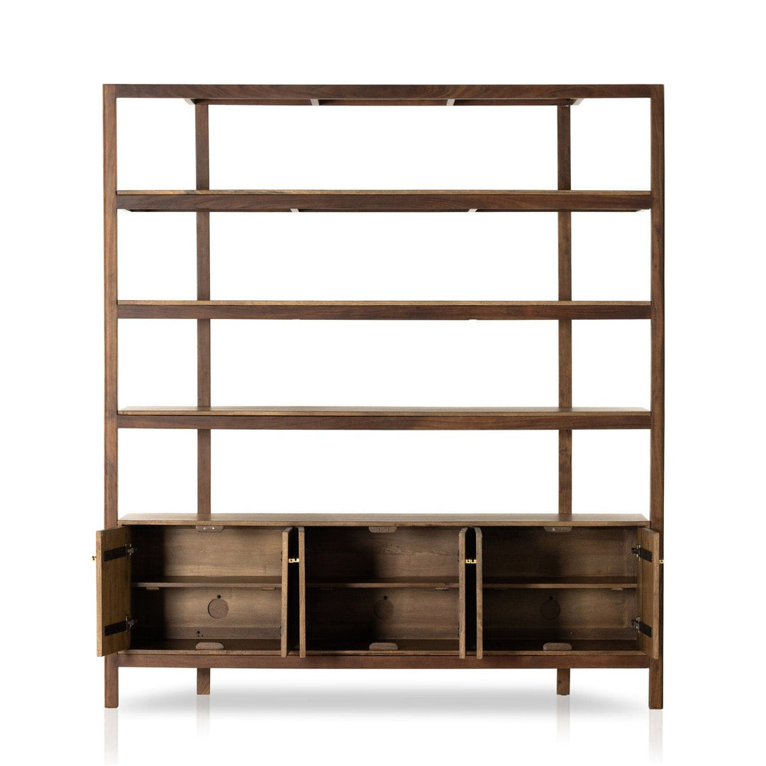 Remi Wide Bookcase - Toasted Acacia