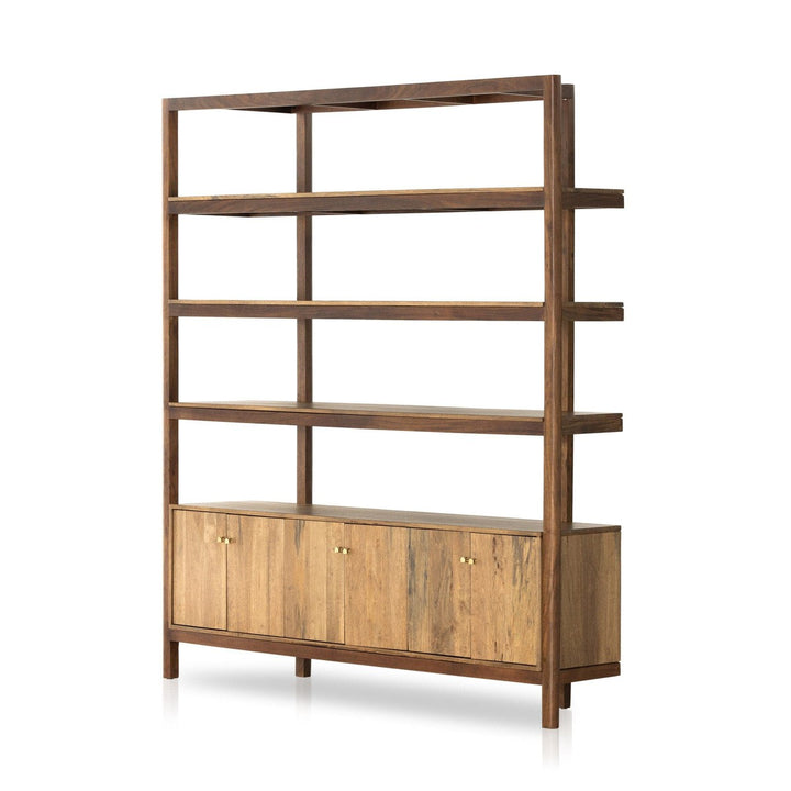 Remi Wide Bookcase - Toasted Acacia