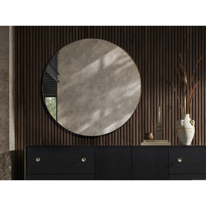 Genevieve Round Mirror - Polished Brass