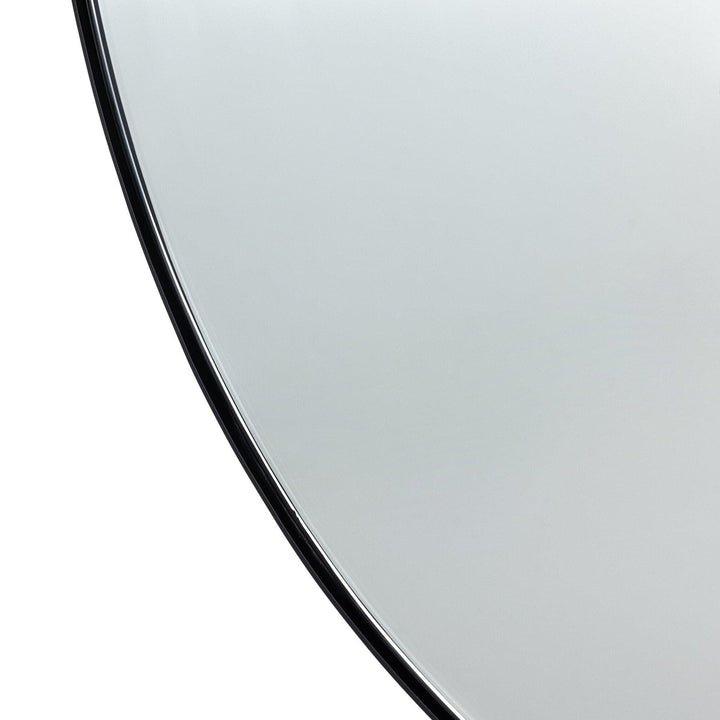 Genevieve Round Mirror - Iron Matte Black