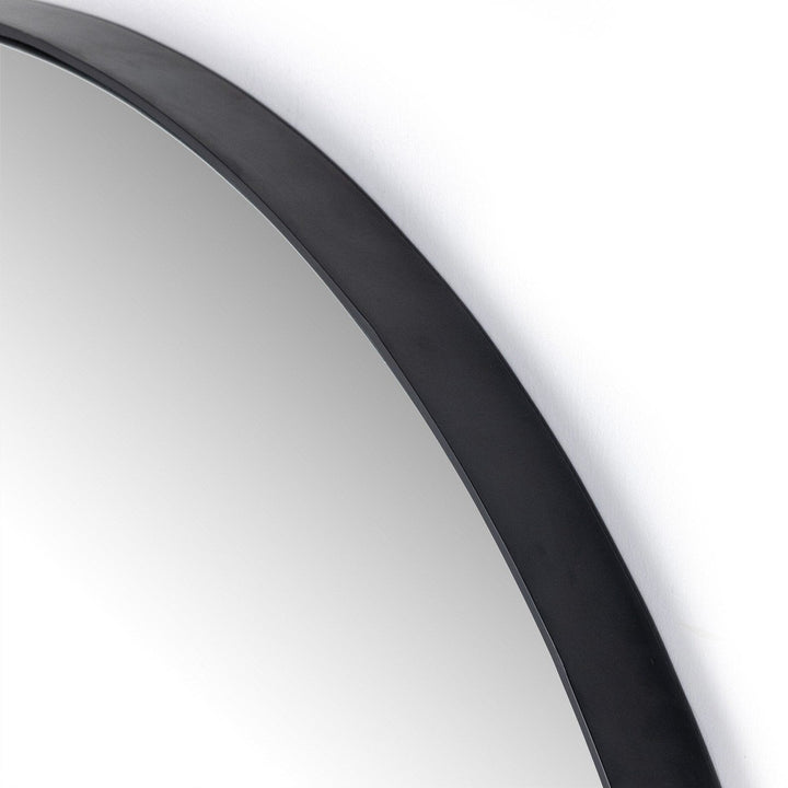 Genevieve Round Mirror - Iron Matte Black