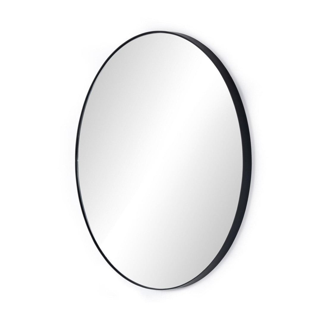 Genevieve Round Mirror - Iron Matte Black