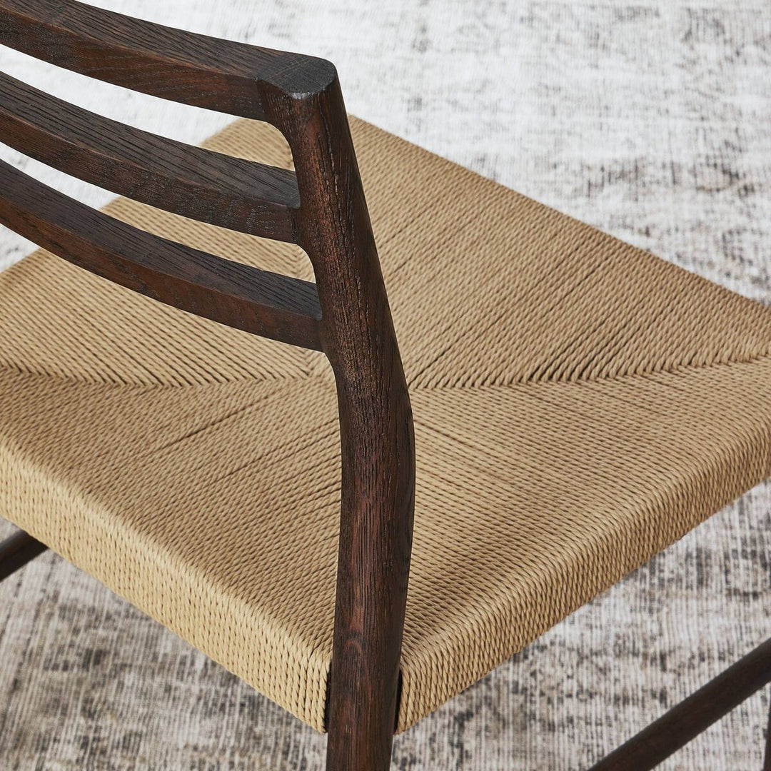 Fairfield Woven Dining Chair - Light Carbon Brown