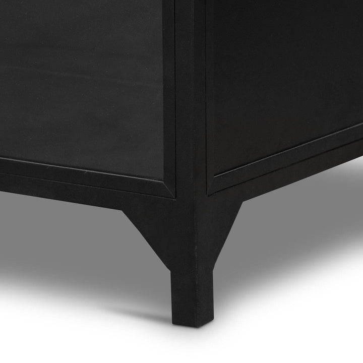 Belvedere Wide Metal Cabinet - Black