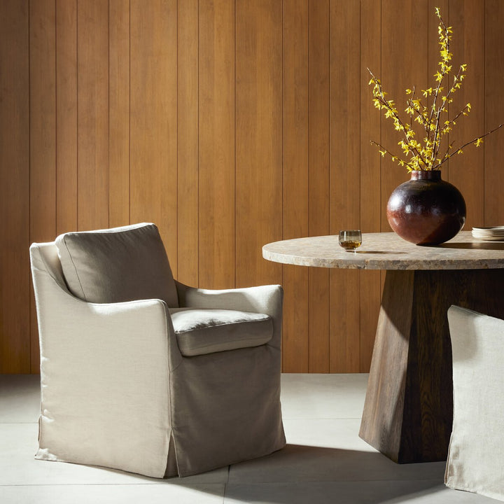 Colette Slipcover Dining Chair - Brussels Natural