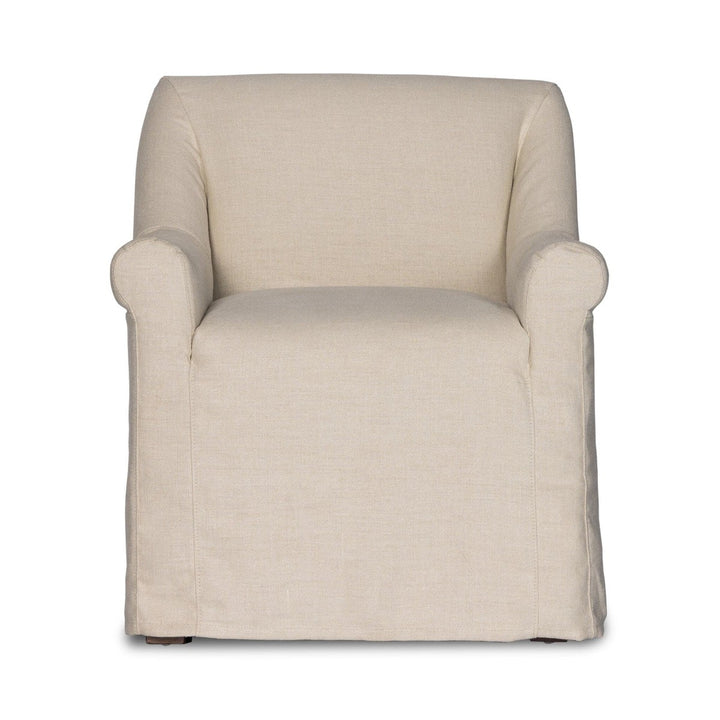 Collins Slipcover Dining Armchair - Brussels Natural