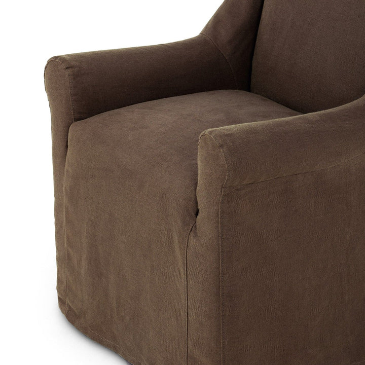 Collins Slipcover Dining Armchair - Brussels Coffee