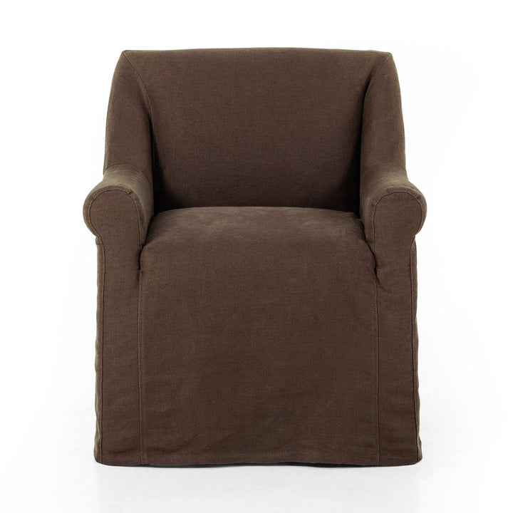 Collins Slipcover Dining Armchair - Brussels Coffee