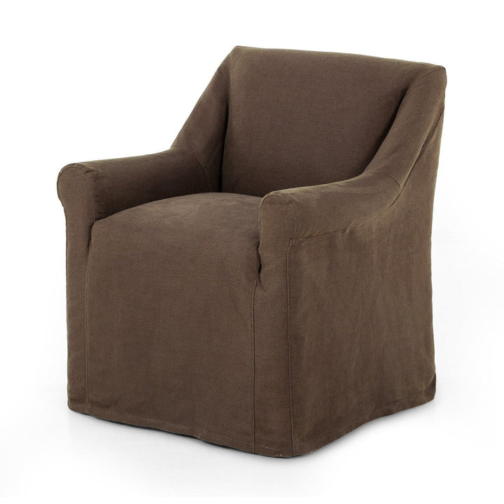 Collins Slipcover Dining Armchair - Brussels Coffee