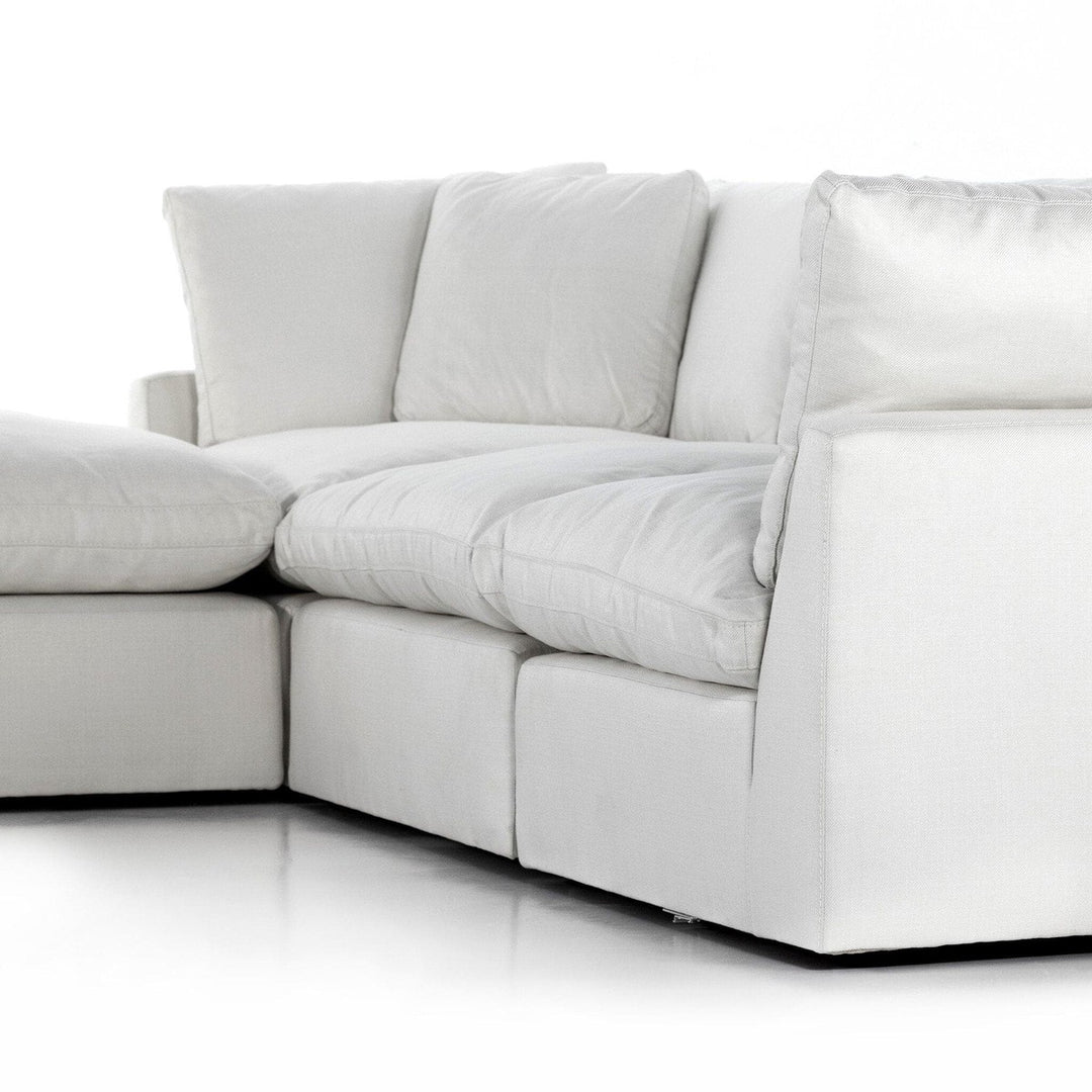 Sadie 3-Piece Sectional - Anders Ivory - W/ Ottoman