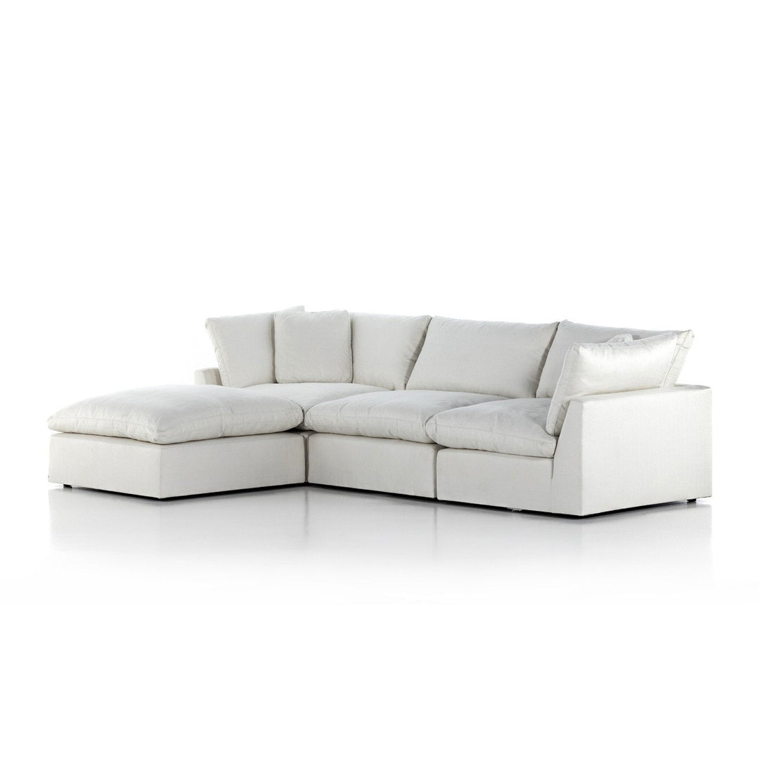 Sadie 3-Piece Sectional - Anders Ivory - W/ Ottoman