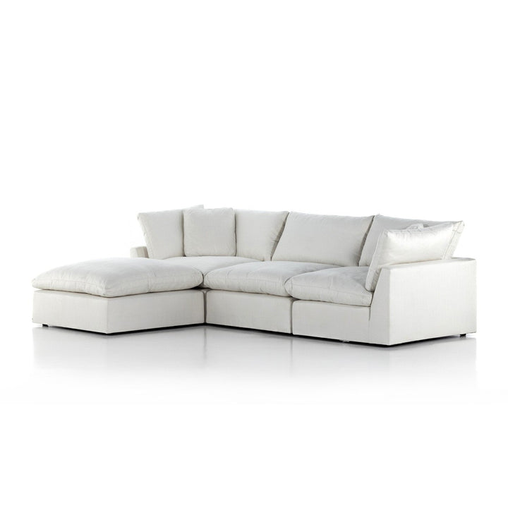 Sadie 3-Piece Sectional - Anders Ivory - W/ Ottoman