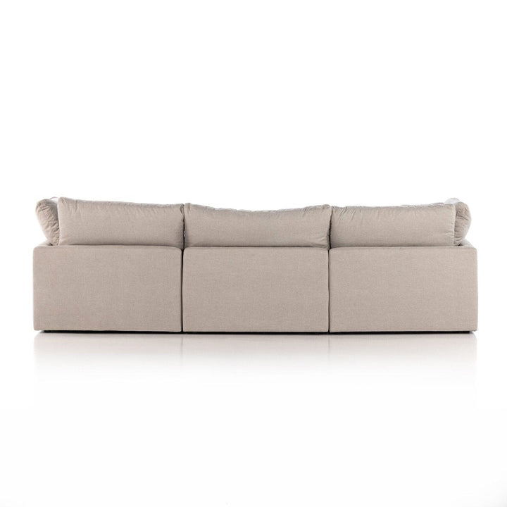 Sadie 3-Piece Sectional - Destin Flannel - W/ Ottoman