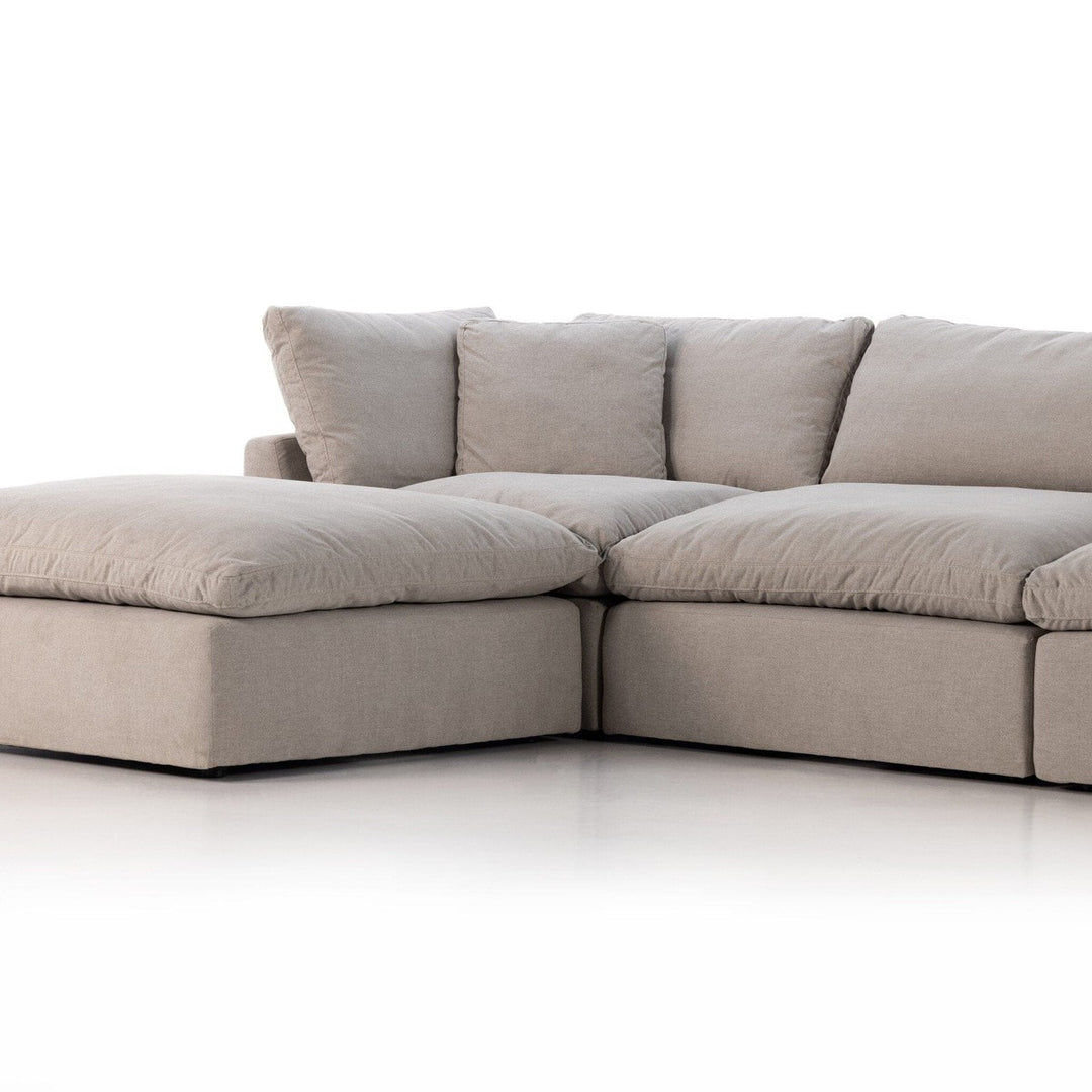 Sadie 3-Piece Sectional - Destin Flannel - W/ Ottoman