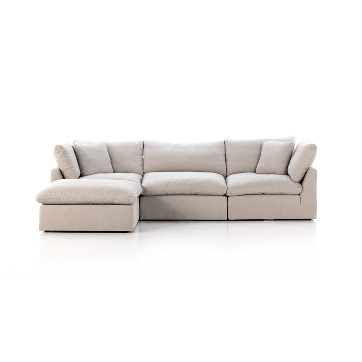 Sadie 3-Piece Sectional - Destin Flannel - W/ Ottoman