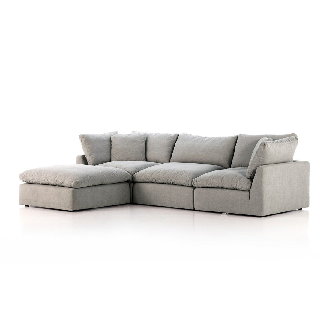 Sadie 3-Piece Sectional - Destin Flannel - W/ Ottoman