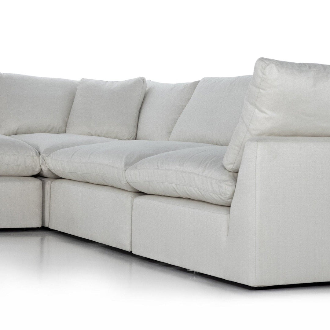 Sadie 4-Piece Sectional W/ Ottoman - Anders Ivory