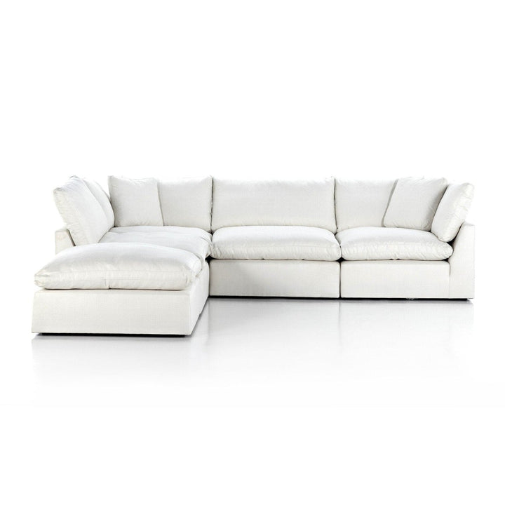 Sadie 4-Piece Sectional W/ Ottoman - Anders Ivory