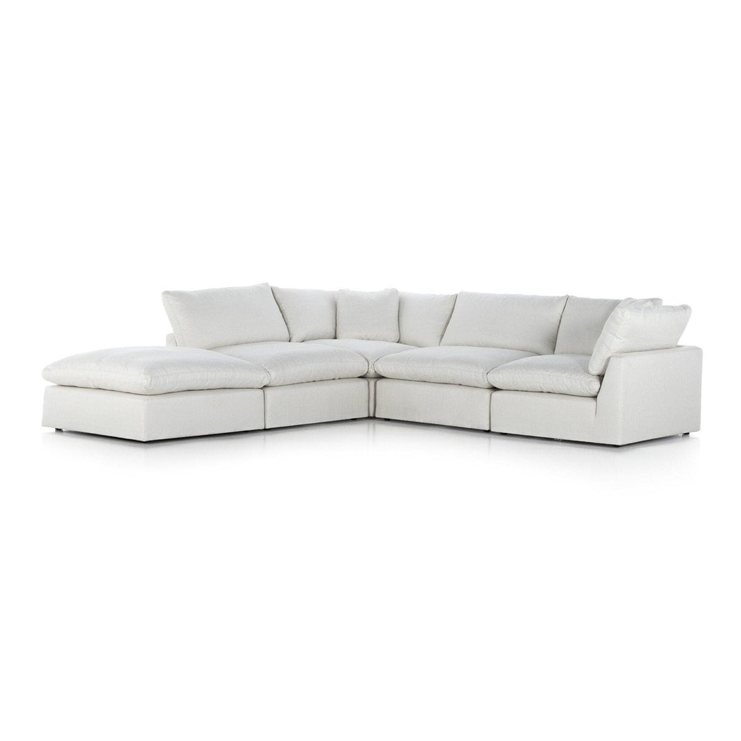 Sadie 4-Piece Sectional W/ Ottoman - Anders Ivory