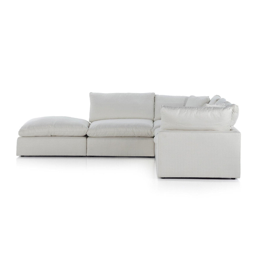 Sadie 4-Piece Sectional W/ Ottoman - Anders Ivory