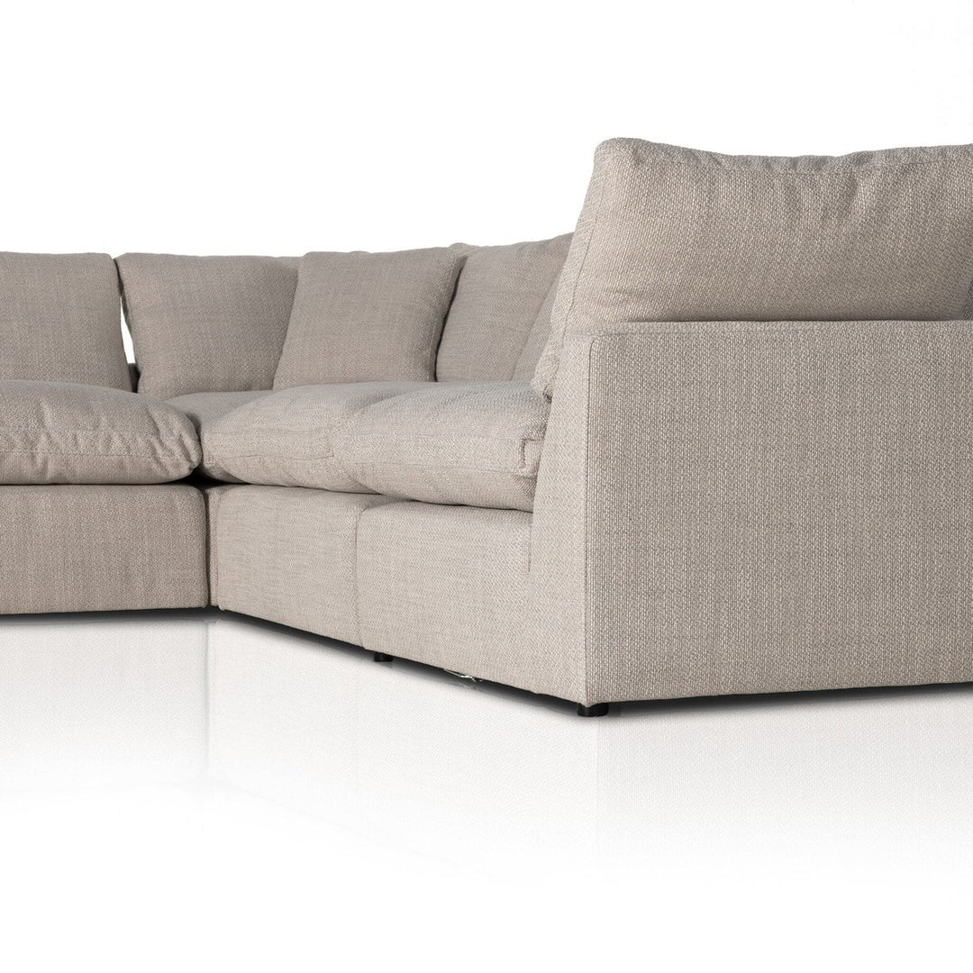 Sadie 4-Piece Sectional W/ Ottoman - Gibson Wheat