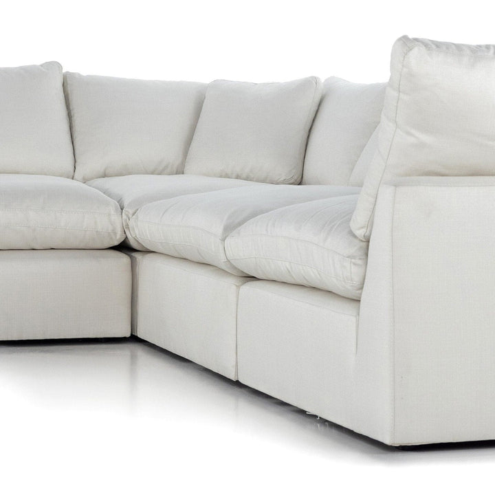 Sadie 5-Piece Sectional - Anders Ivory - Without Ottoman