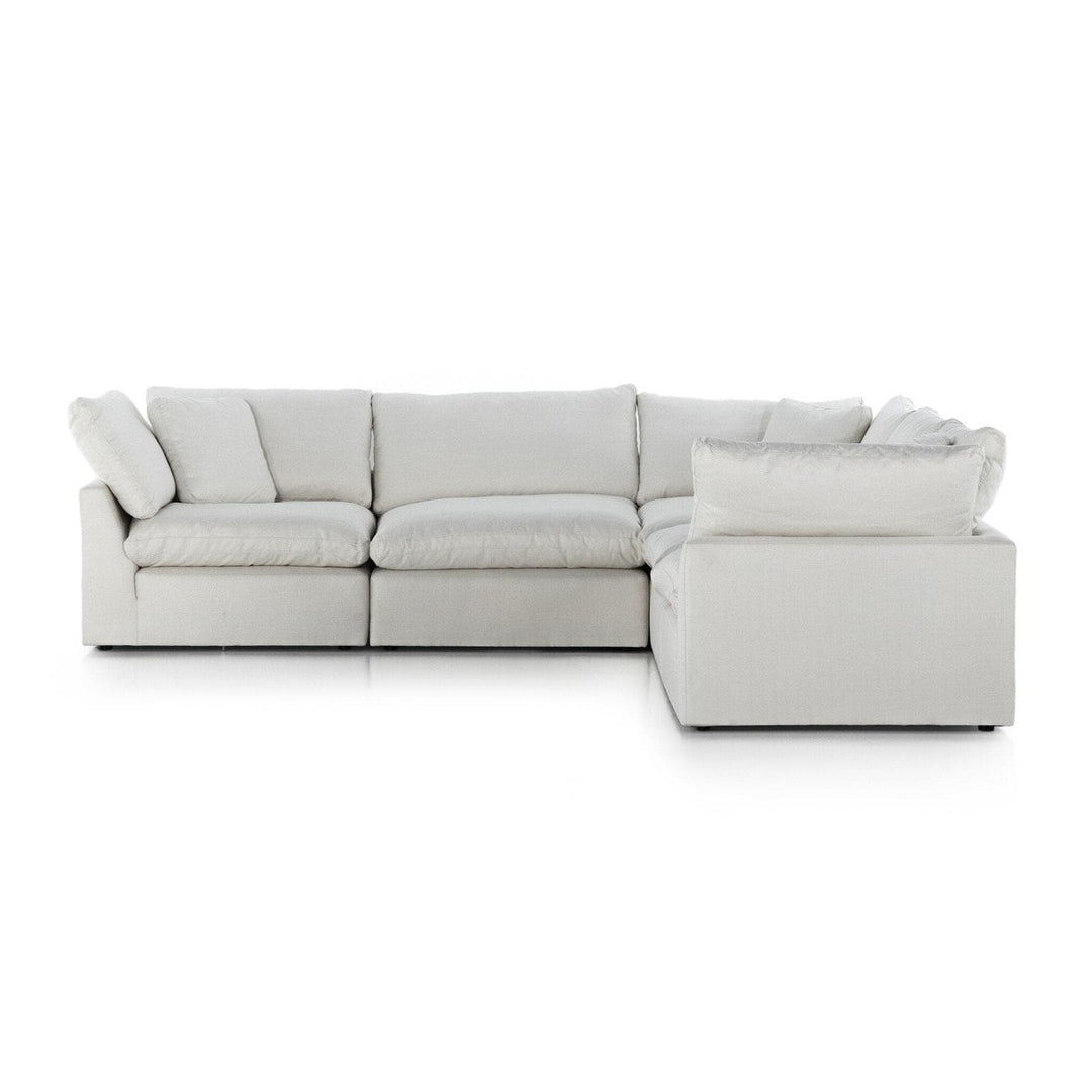 Sadie 5-Piece Sectional - Anders Ivory - Without Ottoman