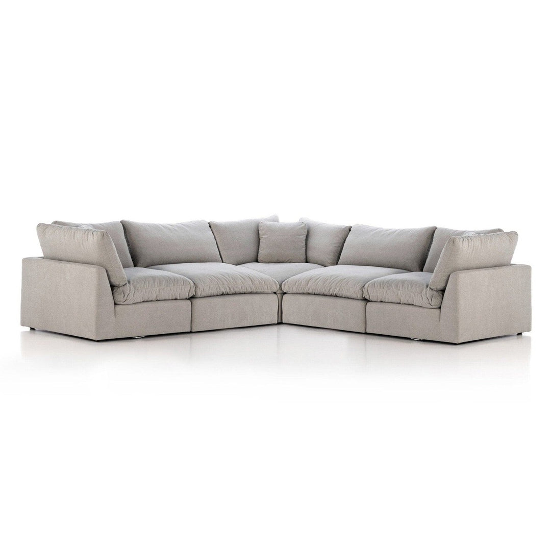 Sadie 5-Piece Sectional - Destin Flannel - Without Ottoman