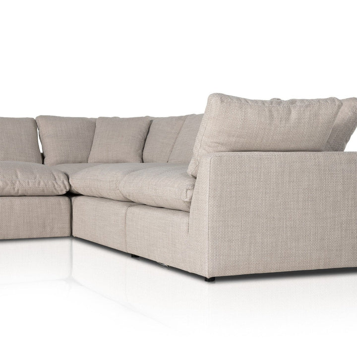 Sadie 5-Piece Sectional - Gibson Wheat - Without Ottoman