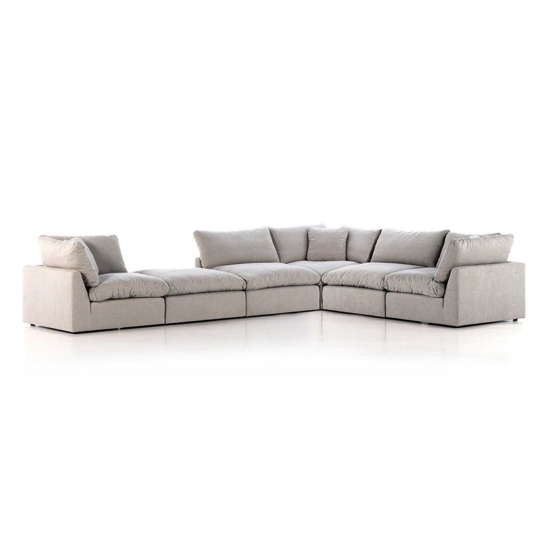 Sadie 5-Piece Sectional - Destin Flannel - W/ Ottoman