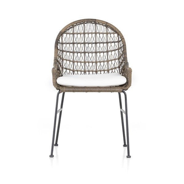 Bandera Outdoor Woven Dining Chair-Four Hands-FH-JLAN-130-Outdoor Dining ChairsDistressed Grey-Without Cushion-15-France and Son