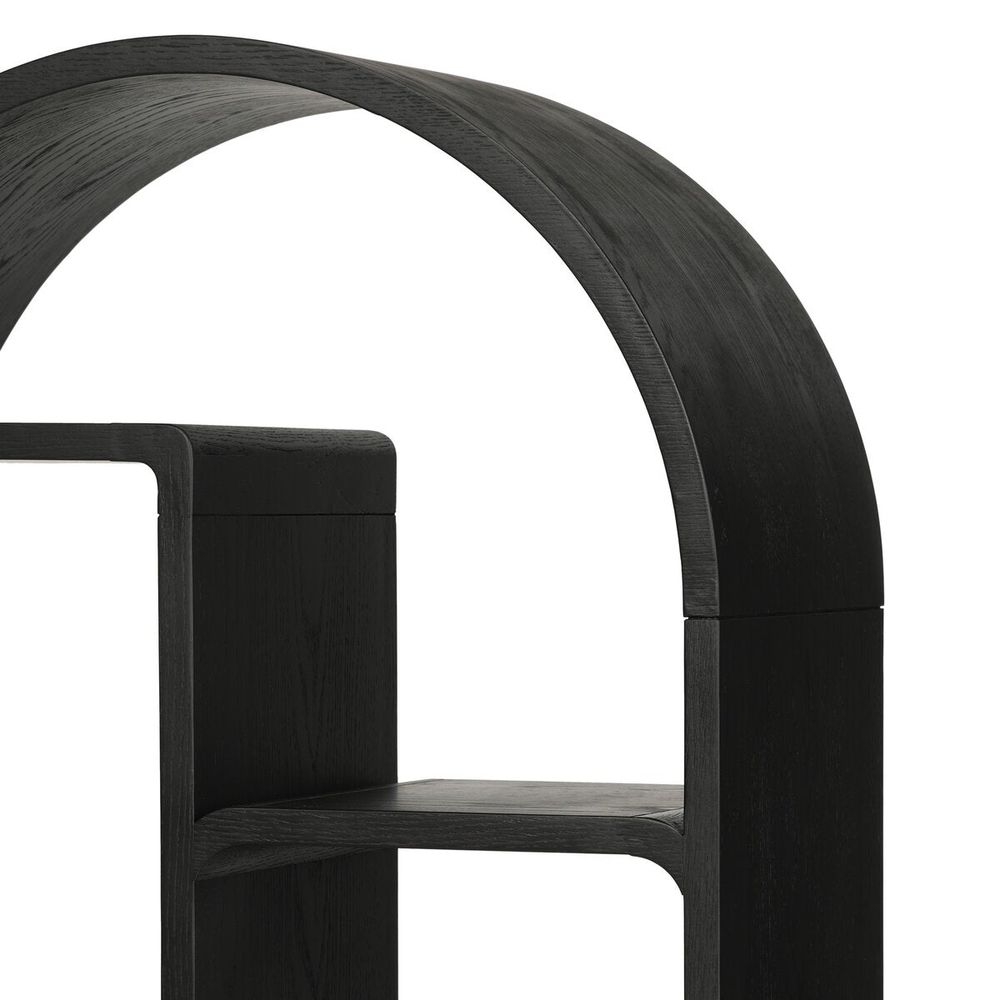 Risa Bookcase: Brushed Ebony Oak Veneer