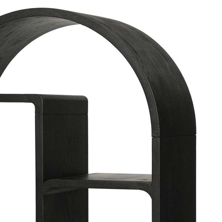 Risa Bookcase: Brushed Ebony Oak Veneer