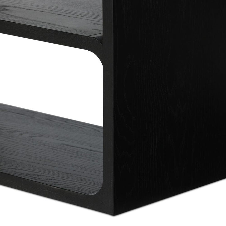 Risa Bookcase: Brushed Ebony Oak Veneer