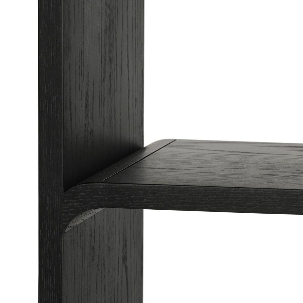 Risa Bookcase: Brushed Ebony Oak Veneer