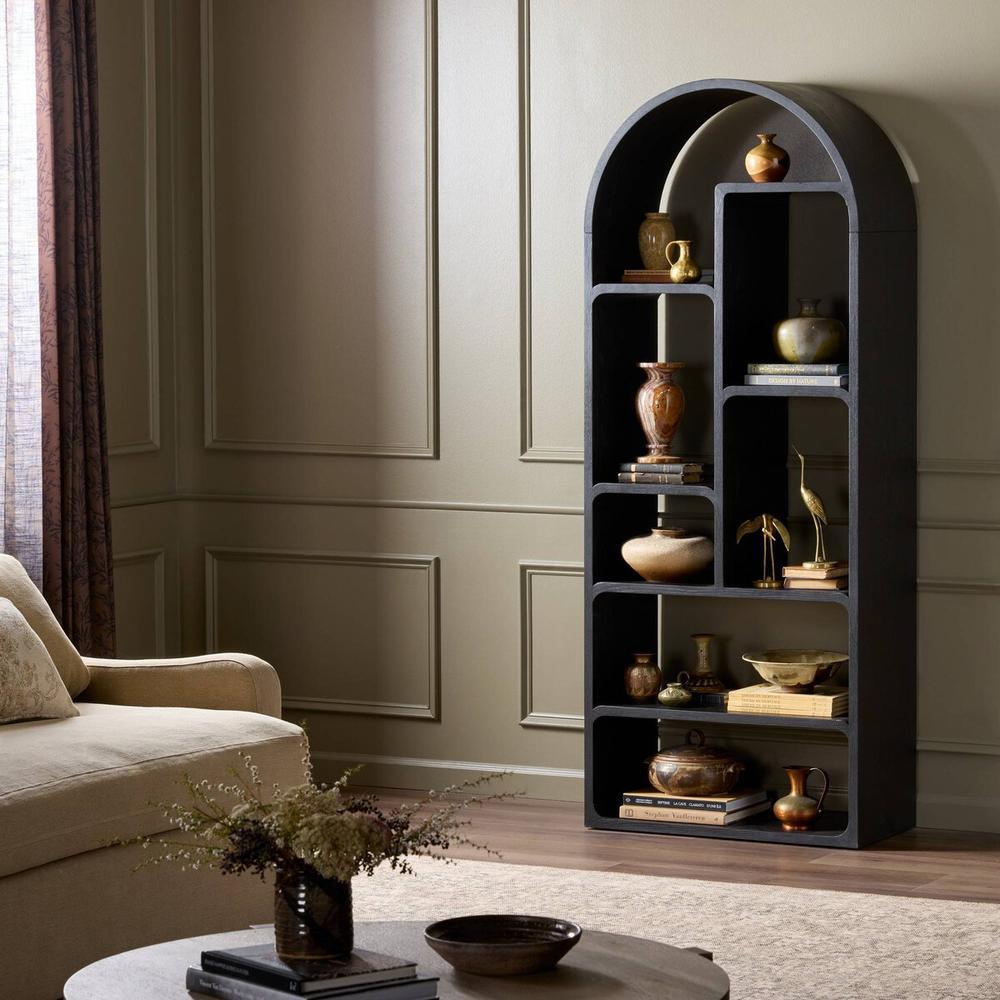 Bookcases & Etageres Risa Bookcase: Brushed Ebony Oak Veneer